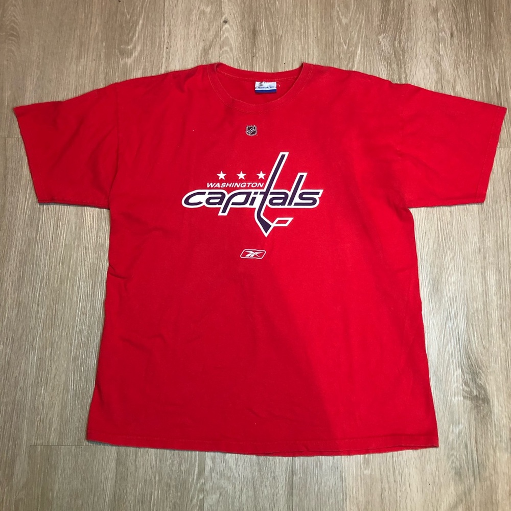 Vintage Reebok Washington Capitals 00’s NHL Hockey‎ T-shirt Men size LARGE
